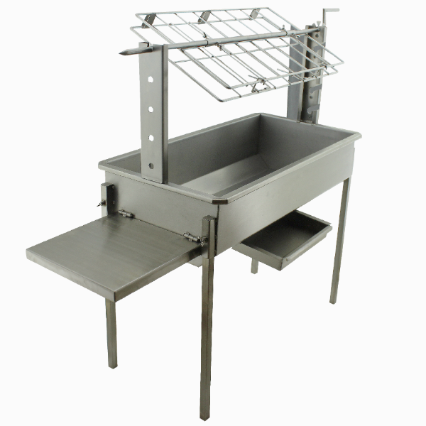 Churrasqueira a carvão BlazeElite com grelha de leitão e espeto em Inox - 2 Churrasqueira a carvão BlazeElite com grelha de leitão e espeto em Inox - 2