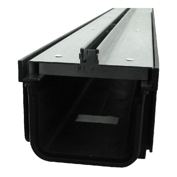 Canal drenagem oculta central Aço e PVC 100 x 12,3 x 1,5 cm - 3 Canal drenagem oculta central Aço e PVC 100 x 12,3 x 1,5 cm - 3