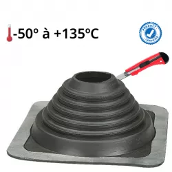 Membrana impermeável em EPDM para telhado Pipeco Nº 2 Ø22 ao Ø101 mm - 1