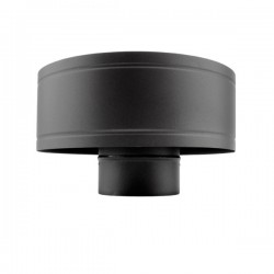 Chapéu anti-chuva para chaminé em aço Inox parede dupla Preto / antracite - 1