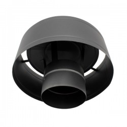 Chapéu anti-chuva para chaminé em aço Inox parede dupla Preto / antracite - 2