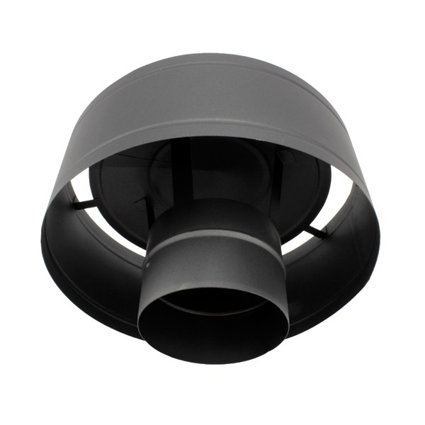 Chapéu anti-chuva para chaminé em aço Inox parede dupla Preto / antracite - 2 Chapéu anti-chuva para chaminé em aço Inox parede dupla Preto / antracite - 2
