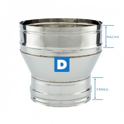 Redução Inox parede simples - 5