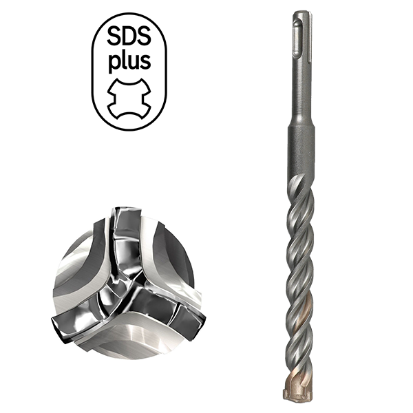 Broca SDS-Plus TRI-STAR betão/pedra Ø8 mm - ECEF - 1 Broca SDS-Plus TRI-STAR betão/pedra Ø8 mm - ECEF - 1