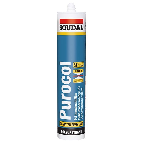 Cola de madeira PUROCOL transparente - SOUDAL - 1 Cola de madeira PUROCOL transparente - SOUDAL - 1
