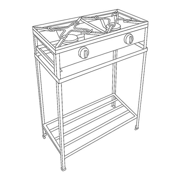 Bancada para Trempe / Fogão 60x30 H62 - 3 Bancada para Trempe / Fogão 60x30 H62 - 3