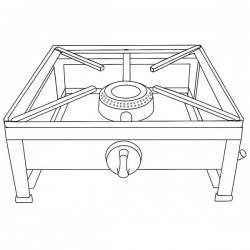 Trempe / Fogão portátil MAXI de 1 boca a gás 30x30 - 4