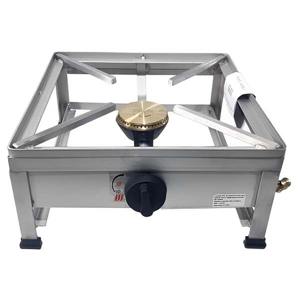 Trempe / Fogão em inox portátil de 1 boca a gás 40x40 - 1 Trempe / Fogão em inox portátil de 1 boca a gás 40x40 - 1