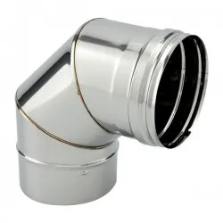Curva 90º para chaminé em Inox simples - 1