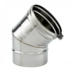 Curva 45ª para chaminé em Inox simples - 1