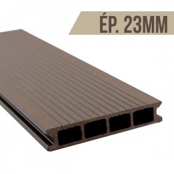 Lamina de deck composite castanho 2200x150x23mm - 1