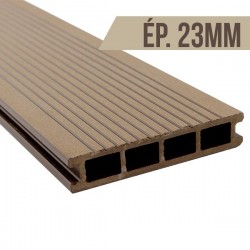 Lamina de deck composite castanho claro 2200x150x23mm - 1