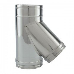 Tê 45º para chaminé em Inox parede dupla - 1