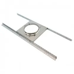 Suporte placa para tubagem chaminé Inox - 1