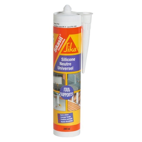 Selante de silicone multiuso Sikasil PRO neutro 280ml - 1 Selante de silicone multiuso Sikasil PRO neutro 280ml - 1