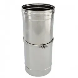 Tubo de chaminé extensível em Inox simples 38/56cm - 1