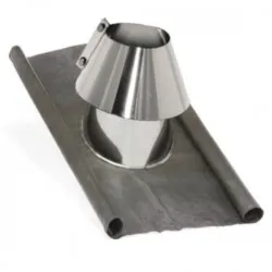 Cobre águas c/gola em chumbo-Inox para chaminé 5º a 35º - 1