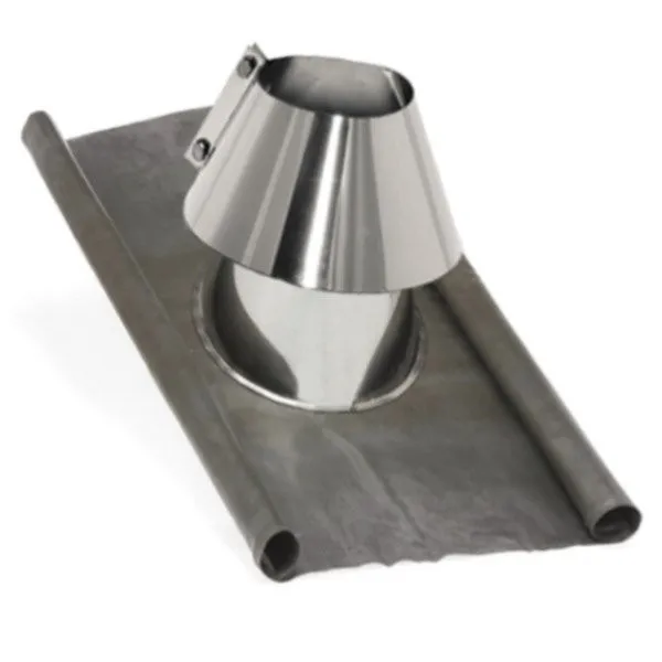 Cobre águas c/gola em chumbo-Inox para chaminé 5º a 35º - 1 Cobre águas c/gola em chumbo-Inox para chaminé 5º a 35º - 1
